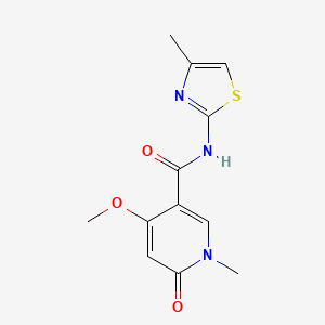 4-methoxy-1-methyl-N-(4-methylthiazol-2-yl)-6-oxo-1,6-dihydropyridine-3-carboxamide