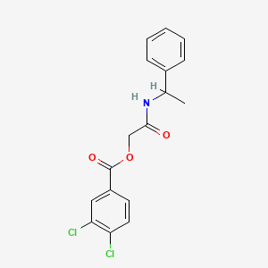 molecular formula C17H15Cl2NO3 B2572722 [(1-Phenylethyl)carbamoyl]methyl 3,4-dichlorobenzoate CAS No. 730256-24-3