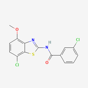 3-chloro-N-(7-chloro-4-methoxybenzo[d]thiazol-2-yl)benzamide