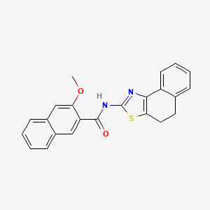 molecular formula C23H18N2O2S B2572731 N-(4,5-dihydronaphtho[1,2-d]thiazol-2-yl)-3-methoxy-2-naphthamide CAS No. 325988-25-8