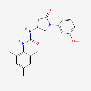 1-Mesityl-3-(1-(3-methoxyphenyl)-5-oxopyrrolidin-3-yl)urea