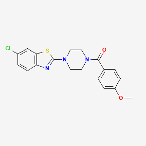 molecular formula C19H18ClN3O2S B2572740 (4-(6-Chlorobenzo[d]thiazol-2-yl)piperazin-1-yl)(4-methoxyphenyl)methanone CAS No. 897470-99-4
