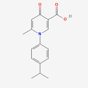 molecular formula C16H17NO3 B2572743 1-(4-异丙基苯基)-6-甲基-4-氧代-1,4-二氢-3-吡啶甲酸 CAS No. 477868-27-2
