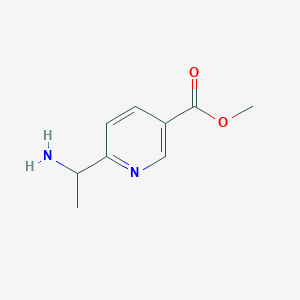 molecular formula C9H12N2O2 B2572744 Methyl 6-(1-aminoethyl)nicotinate CAS No. 1134776-56-9