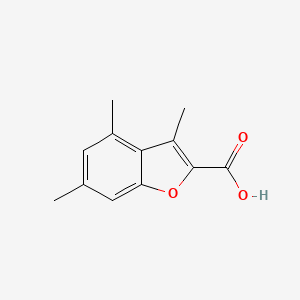molecular formula C12H12O3 B2572745 3,4,6-Trimethyl-1-benzofuran-2-carboxylic acid CAS No. 856180-03-5