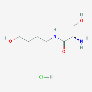 (2S)-2-Amino-3-hydroxy-N-(4-hydroxybutyl)propanamide;hydrochloride
