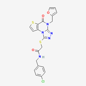 N-(4-chlorobenzyl)-2-((4-(furan-2-ylmethyl)-5-oxo-4,5-dihydrothieno[2,3-e][1,2,4]triazolo[4,3-a]pyrimidin-1-yl)thio)acetamide