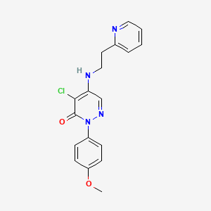 4-Chloro-2-(4-methoxyphenyl)-5-((2-(2-pyridinyl)ethyl)amino)-3(2H)-pyridazinone