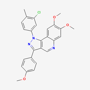 molecular formula C26H22ClN3O3 B2572770 1-(3-chloro-4-methylphenyl)-7,8-dimethoxy-3-(4-methoxyphenyl)-1H-pyrazolo[4,3-c]quinoline CAS No. 932334-12-8