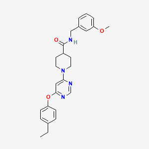 molecular formula C26H30N4O3 B2572774 1-[6-(4-ethylphenoxy)pyrimidin-4-yl]-N-(3-methoxybenzyl)piperidine-4-carboxamide CAS No. 1116045-20-5