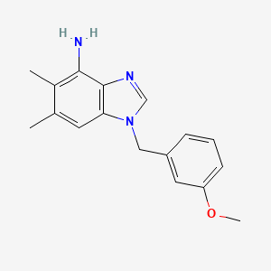 molecular formula C17H19N3O B2572784 1-(3-methoxybenzyl)-5,6-dimethyl-1H-1,3-benzimidazol-4-amine CAS No. 338954-65-7