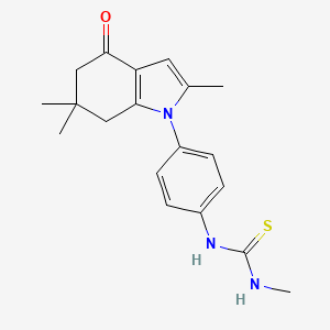 2,6,6-Trimethyl-1-(4-(((methylamino)thioxomethyl)amino)phenyl)-5,6,7-trihydroindol-4-one