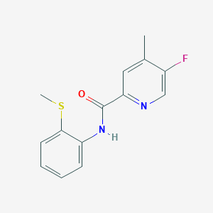5-Fluoro-4-methyl-N-(2-methylsulfanylphenyl)pyridine-2-carboxamide
