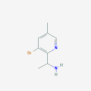 molecular formula C8H11BrN2 B2572797 1-(3-溴-5-甲基吡啶-2-基)乙胺 CAS No. 1211580-31-2