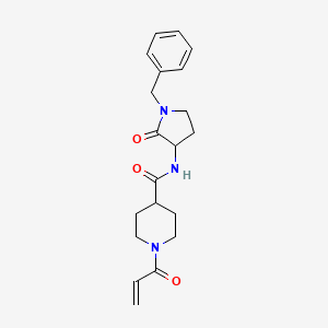 N-(1-Benzyl-2-oxopyrrolidin-3-yl)-1-prop-2-enoylpiperidine-4-carboxamide