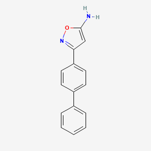 molecular formula C15H12N2O B2572809 3-[1,1'-联苯]-4-基-5-异噁唑啉 CAS No. 501116-26-3