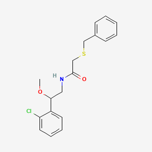 2-(benzylthio)-N-(2-(2-chlorophenyl)-2-methoxyethyl)acetamide