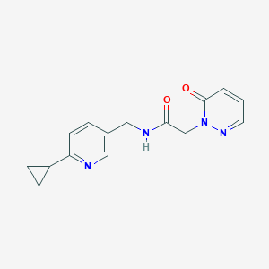 molecular formula C15H16N4O2 B2572817 N-((6-cyclopropylpyridin-3-yl)methyl)-2-(6-oxopyridazin-1(6H)-yl)acetamide CAS No. 2310124-37-7