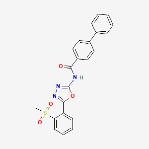 N-(5-(2-(methylsulfonyl)phenyl)-1,3,4-oxadiazol-2-yl)-[1,1'-biphenyl]-4-carboxamide