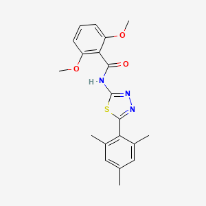 2,6-dimethoxy-N-[5-(2,4,6-trimethylphenyl)-1,3,4-thiadiazol-2-yl]benzamide