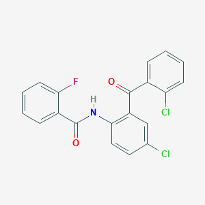 N-[4-chloro-2-(2-chlorobenzoyl)phenyl]-2-fluorobenzamide