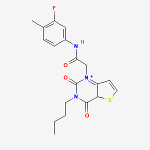 molecular formula C19H20FN3O3S B2572859 2-{3-丁基-2,4-二氧代-1H,2H,3H,4H-噻吩并[3,2-d]嘧啶-1-基}-N-(3-氟-4-甲苯基)乙酰胺 CAS No. 1252850-37-5
