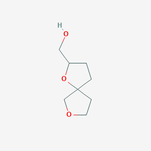 molecular formula C8H14O3 B2572875 1,7-Dioxaspiro[4.4]nonan-2-ylmethanol CAS No. 1849276-07-8