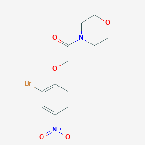 molecular formula C12H13BrN2O5 B2572877 2-(2-Bromo-4-nitrophenoxy)-1-(morpholin-4-yl)ethanone CAS No. 2377920-27-7