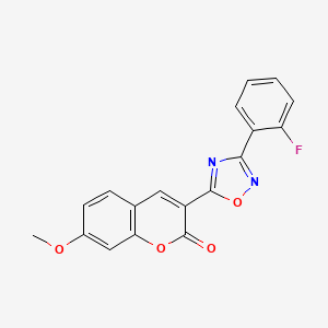 3-[3-(2-fluorophenyl)-1,2,4-oxadiazol-5-yl]-7-methoxy-2H-chromen-2-one