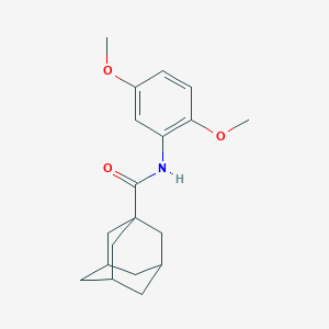 molecular formula C19H25NO3 B257289 1-Adamantanecarboxamide, N-(2,5-dimethoxyphenyl)- 