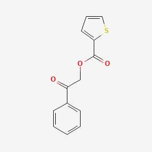 molecular formula C13H10O3S B2572902 2-Oxo-2-phenylethyl thiophene-2-carboxylate CAS No. 284665-52-7
