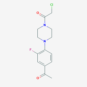 1-{4-[4-(Chloroacetyl)piperazin-1-yl]-3-fluorophenyl}ethanone