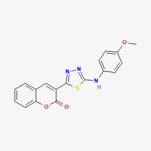 molecular formula C18H13N3O3S B2572913 3-(5-((4-methoxyphenyl)amino)-1,3,4-thiadiazol-2-yl)-2H-chromen-2-one CAS No. 313243-01-5