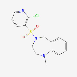 molecular formula C15H16ClN3O2S B2572914 4-[(2-chloropyridin-3-yl)sulfonyl]-1-methyl-2,3,4,5-tetrahydro-1H-1,4-benzodiazepine CAS No. 2094151-01-4