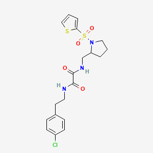 N1-(4-chlorophenethyl)-N2-((1-(thiophen-2-ylsulfonyl)pyrrolidin-2-yl)methyl)oxalamide