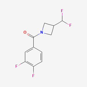 molecular formula C11H9F4NO B2572919 (3-(Difluoromethyl)azetidin-1-yl)(3,4-difluorophenyl)methanone CAS No. 2319835-90-8