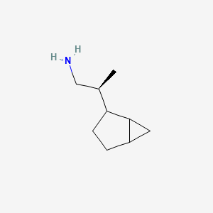 molecular formula C9H17N B2572923 (2S)-2-(2-Bicyclo[3.1.0]hexanyl)propan-1-amine CAS No. 2248219-49-8