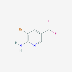 molecular formula C6H5BrF2N2 B2572925 3-溴-5-(二氟甲基)吡啶-2-胺 CAS No. 1803571-23-4