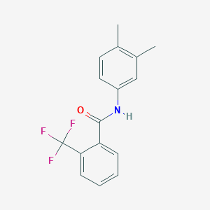 molecular formula C16H14F3NO B257293 N-(3,4-dimethylphenyl)-2-(trifluoromethyl)benzamide 