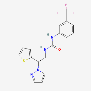 1-(2-(1H-pyrazol-1-yl)-2-(thiophen-2-yl)ethyl)-3-(3-(trifluoromethyl)phenyl)urea