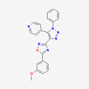 4-{4-[5-(3-methoxyphenyl)-1,2,4-oxadiazol-3-yl]-1-phenyl-1H-1,2,3-triazol-5-yl}pyridine