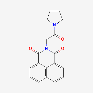 molecular formula C18H16N2O3 B2572938 2-(2-oxo-2-(pyrrolidin-1-yl)ethyl)-1H-benzo[de]isoquinoline-1,3(2H)-dione CAS No. 326007-76-5