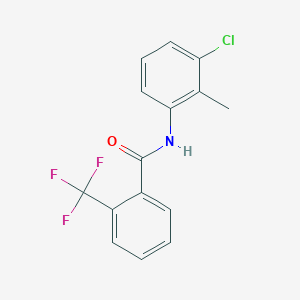 molecular formula C15H11ClF3NO B257294 N-(3-chloro-2-methylphenyl)-2-(trifluoromethyl)benzamide 