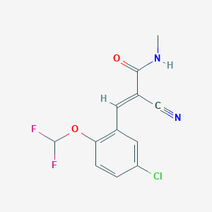 (E)-3-[5-Chloro-2-(difluoromethoxy)phenyl]-2-cyano-N-methylprop-2-enamide