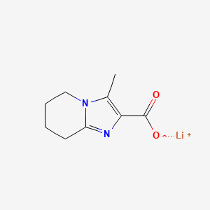 molecular formula C9H11LiN2O2 B2572946 Lithium;3-methyl-5,6,7,8-tetrahydroimidazo[1,2-a]pyridine-2-carboxylate CAS No. 2411315-26-7