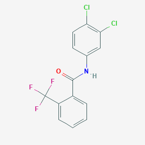 molecular formula C14H8Cl2F3NO B257295 N-(3,4-dichlorophenyl)-2-(trifluoromethyl)benzamide 
