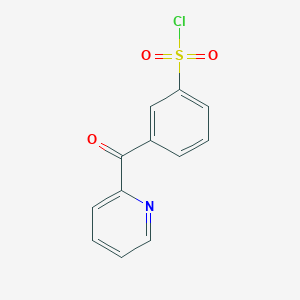 molecular formula C12H8ClNO3S B2572952 3-(pyridine-2-carbonyl)benzenesulfonyl Chloride CAS No. 680618-23-9