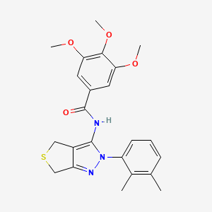 molecular formula C23H25N3O4S B2572963 N-(2-(2,3-dimethylphenyl)-4,6-dihydro-2H-thieno[3,4-c]pyrazol-3-yl)-3,4,5-trimethoxybenzamide CAS No. 450344-26-0