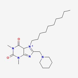 molecular formula C23H39N5O2 B2572968 7-decyl-1,3-dimethyl-8-[(piperidin-1-yl)methyl]-2,3,6,7-tetrahydro-1H-purine-2,6-dione CAS No. 672933-43-6