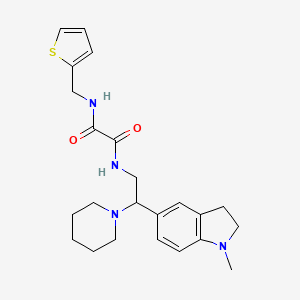 N1-(2-(1-methylindolin-5-yl)-2-(piperidin-1-yl)ethyl)-N2-(thiophen-2-ylmethyl)oxalamide